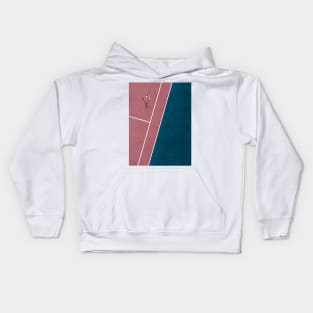 Tennis Player | Aerial Illustration Kids Hoodie